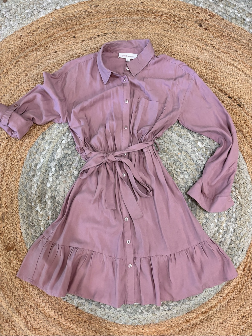 Pink Rose Lavender Button-Up Shirt